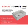 Bocchi Contempo Workstation Apron Front Fireclay 27 in. Single Bowl Kitchen Sink in Matte White 1628-002-0120